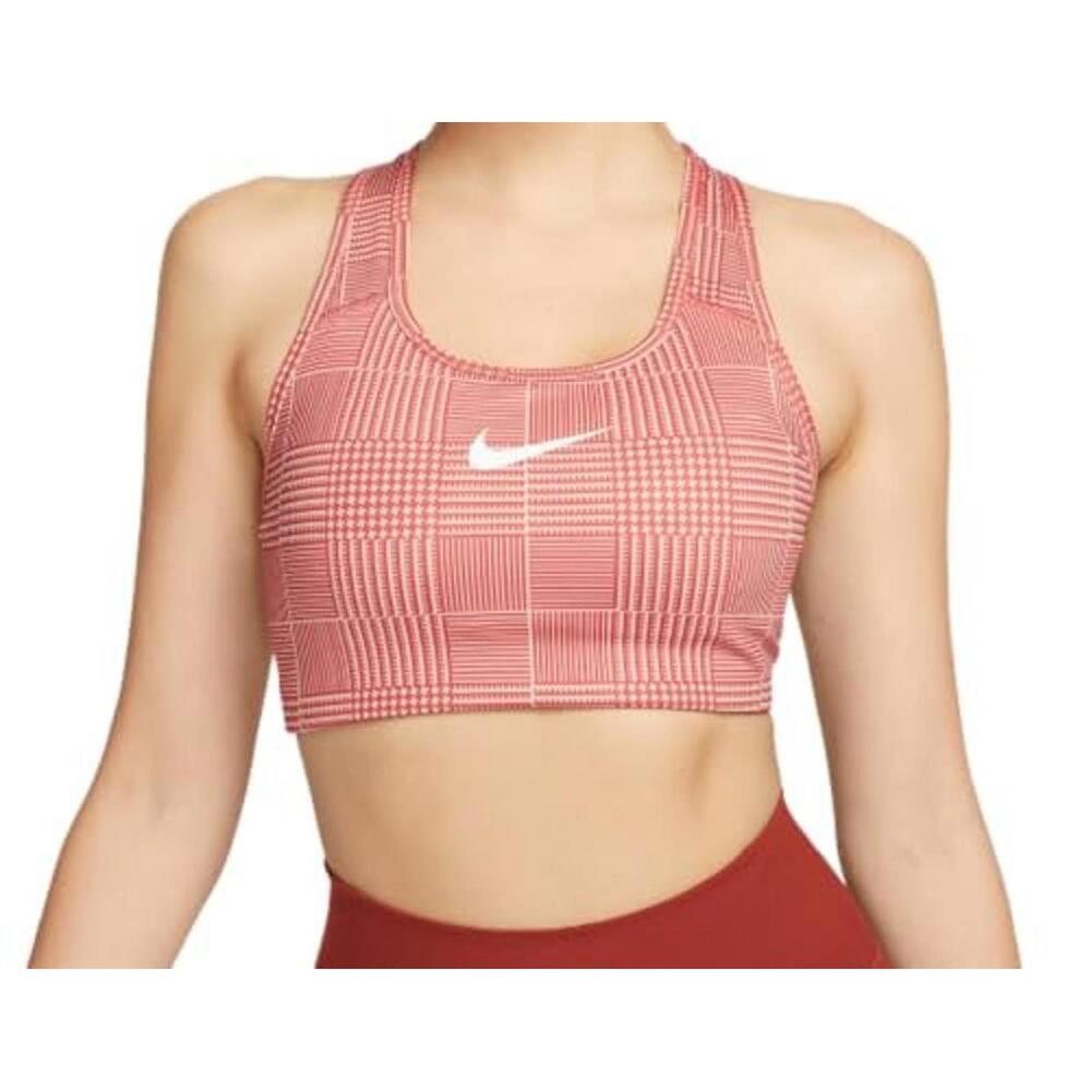 Nike Women' Swoosh Medium-Support Removable Padded Printed Sports Bra Medium